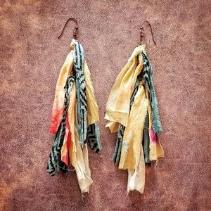 handmade bohemian queen statement earrings